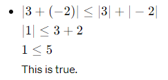 Triangle Inequality Property of Absolute Value