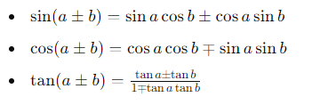 Sum and Difference Formulas